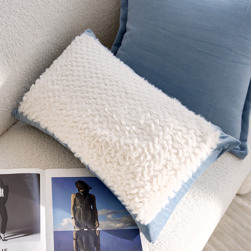 Medieval simple dibujos animados para niños almohada azul crema almohada sofá ventana flotante almohada funda cama almohada núcleo