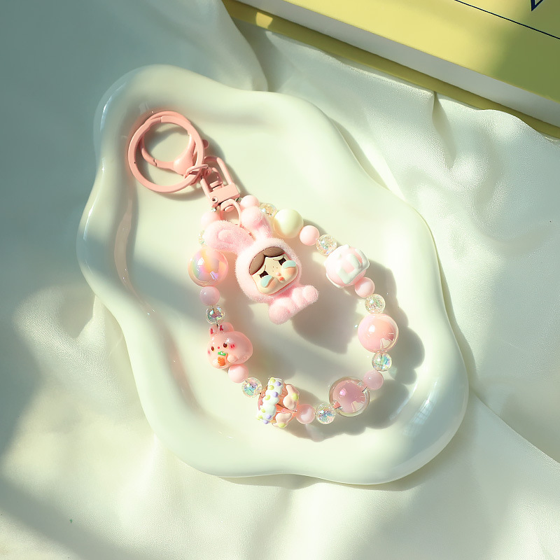 かわいい漫画の動物キーホルダー樹脂ペンダントライブブラインドバッグかわいい diy アクセサリーカップル親友キーホルダー