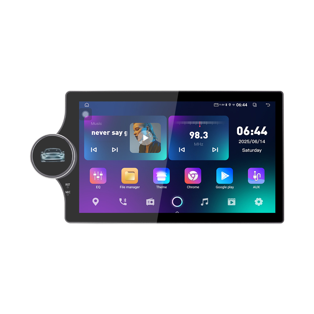 Hot selling 10-inch left LCD display knob Android versatile GPS navigation wireless carplay mobile phone interconnection 5