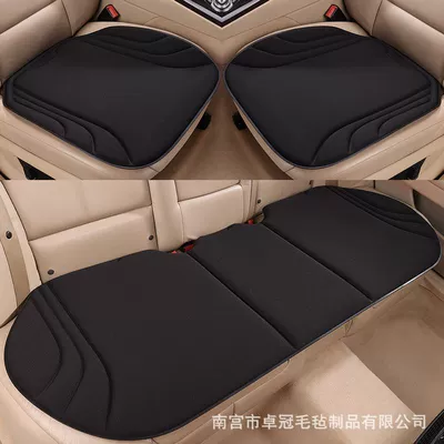 Seat cushion, seat cover, Fiber, Breathable and Heat-Pressed for All - three-piece-set-star-black