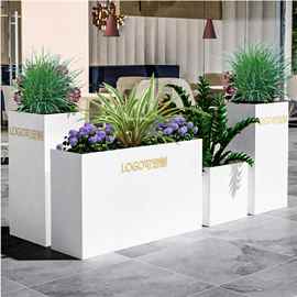 r^户外铁艺花坛售楼部商业街长方形隔断花槽组合门店休闲吧围栏花