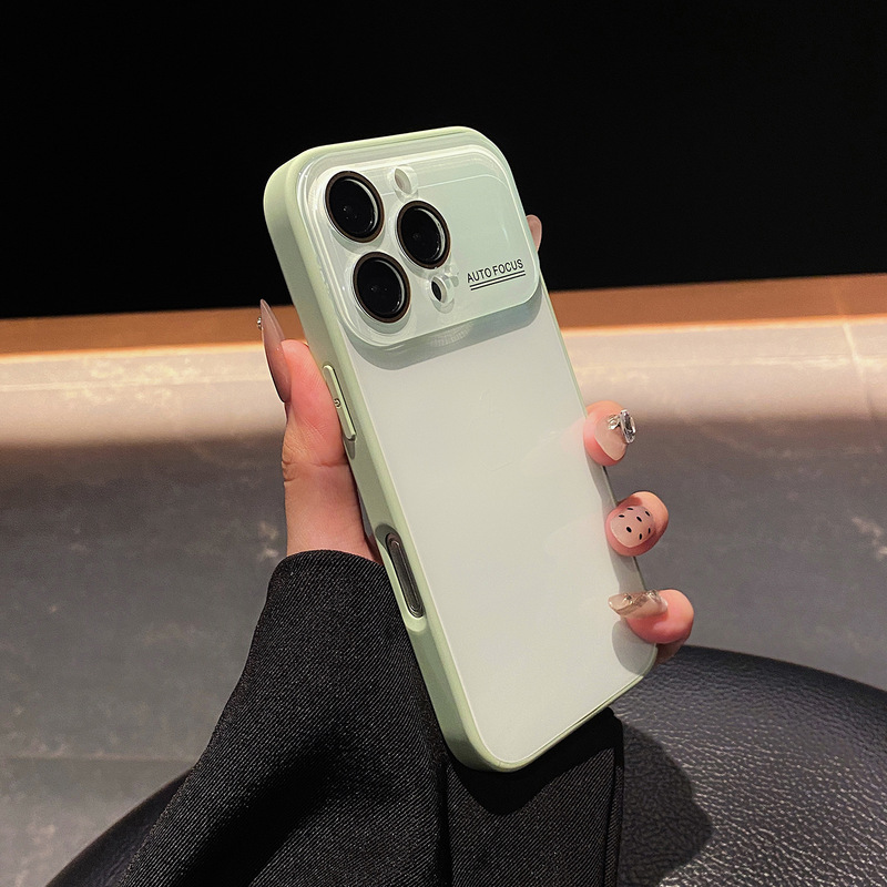 适用苹果17promax手机壳秒变大视窗冰感光面玻璃iPhone16保护套硬|undefined
