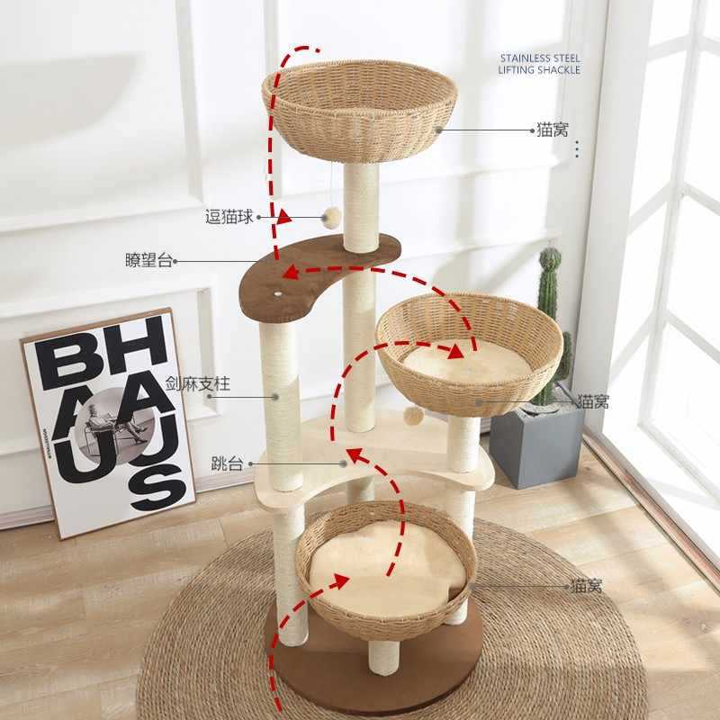 Cat trepando marco gato árbol gato gato agarrar tablero cápsula espacio espada agarrar columna trampolín gato nido integrado multicapa juguetes para gatos