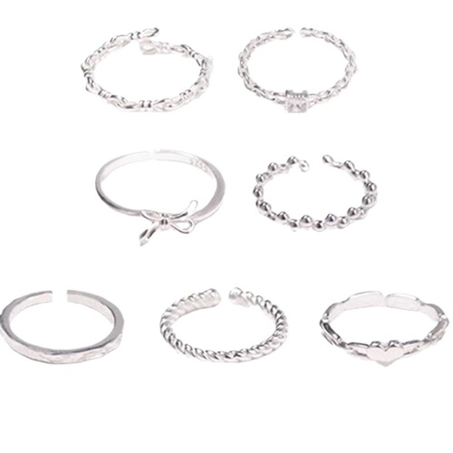 Simple style ring for women combination twist open index finger ring ring lava niche design ring new product hand jewelry