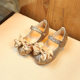 Girls' Leather Shoes Dance Shoes Spring and Autumn New Korean Style Princess Shoes Children's Bow Bright Sand Shoes