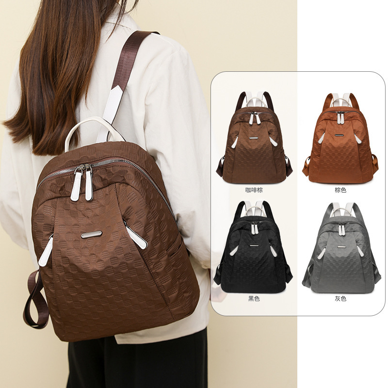 Bolsa de viaje para damas nueva moda moda mochila de gran capacidad para niñas color sólido mochila de viaje retro