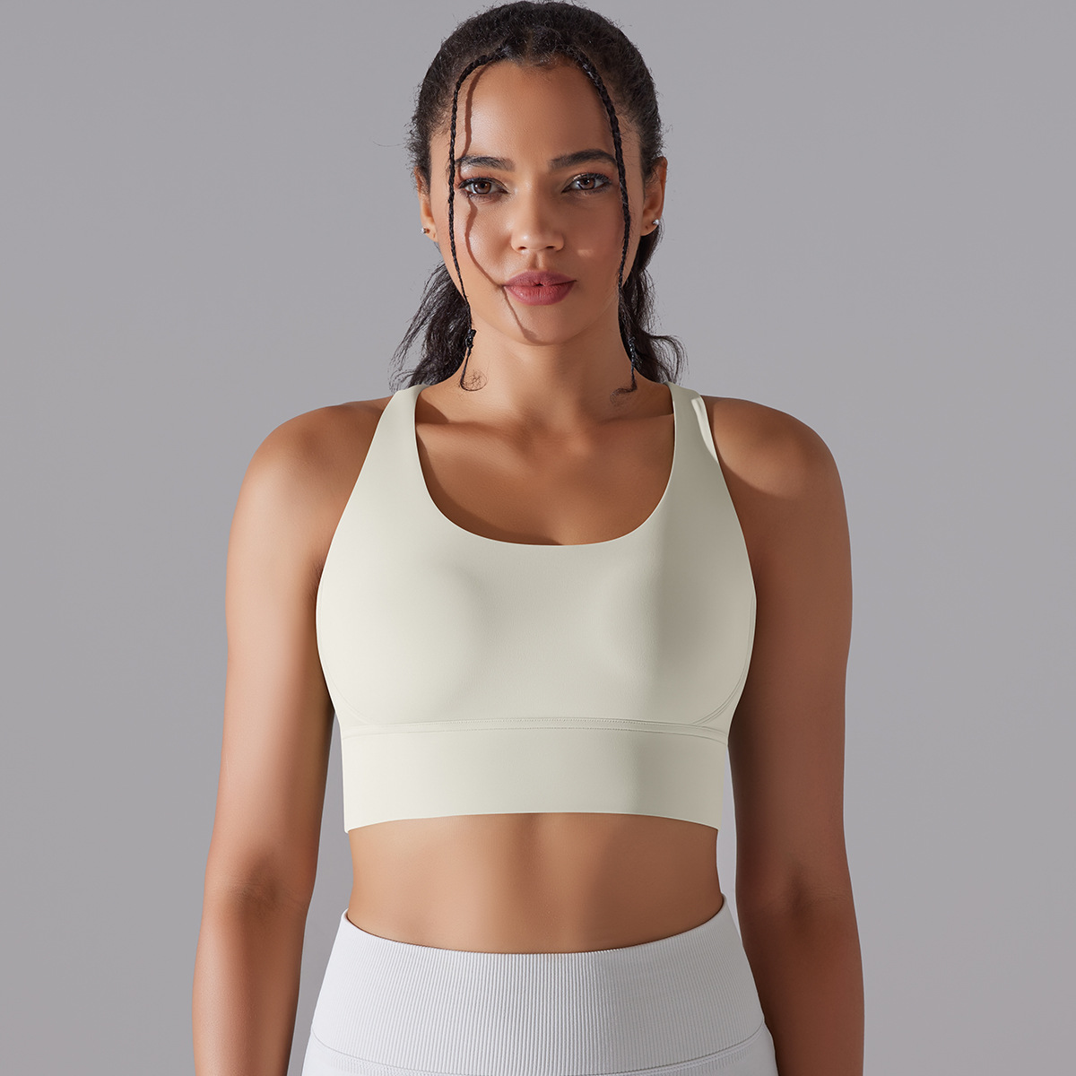 127g Weight Sleeveless Sleeve Length Nylon, Spandex Fabric Type Short Top Length Halter Crisscross Tank Tops Type Fitness, Yoga Occasion U Neck Neckline Solid Color Pattern Sports Style Sports Solid Color Nylon Spandex U Neck Active Tops Halter Crisscross Tank 145