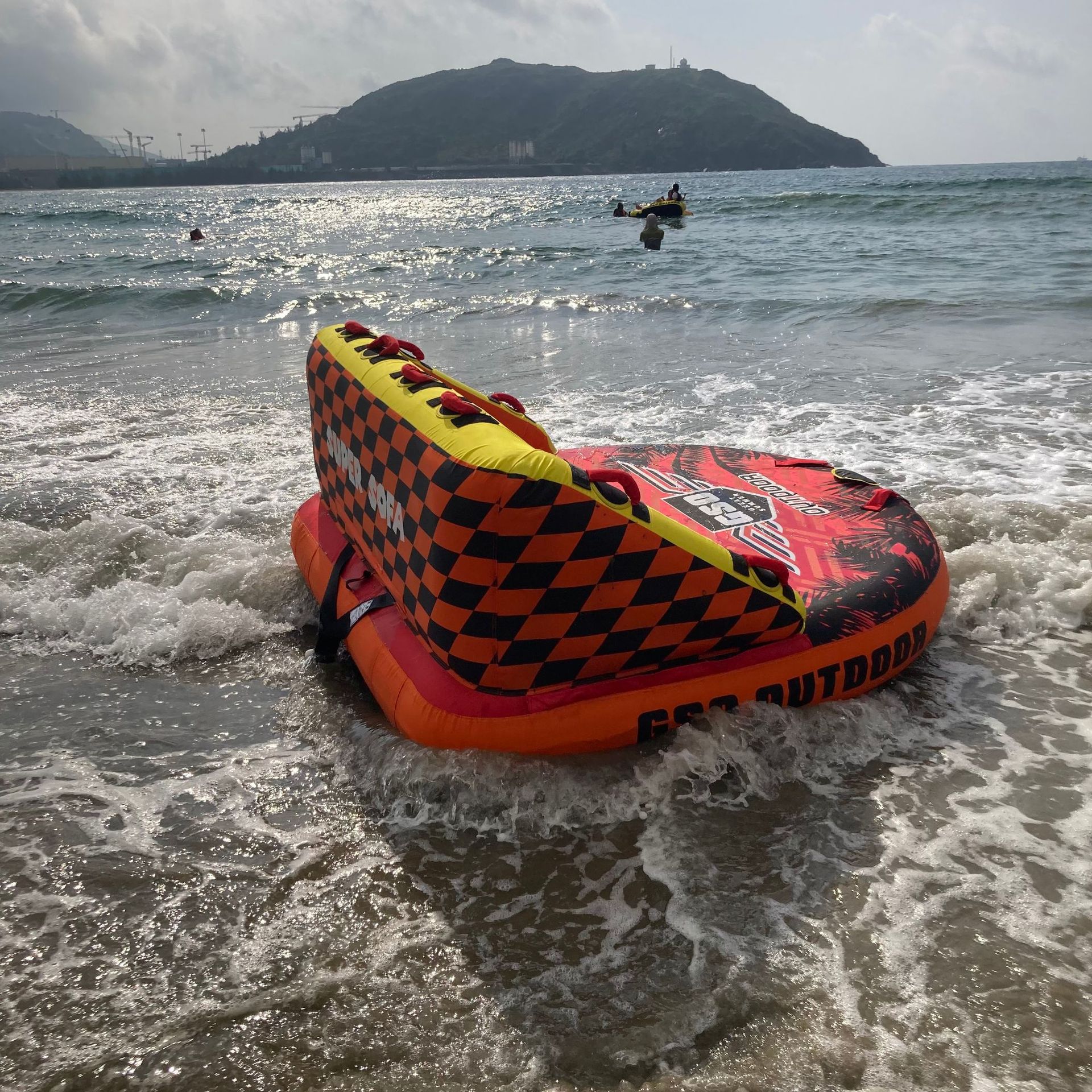 Inflatable Backrest Sofa Boat 1