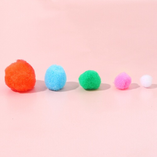 Supply of colorful high-elastic pom poms diy handmade accessories plush pom poms children's toys shoes hats hair accessories decorations