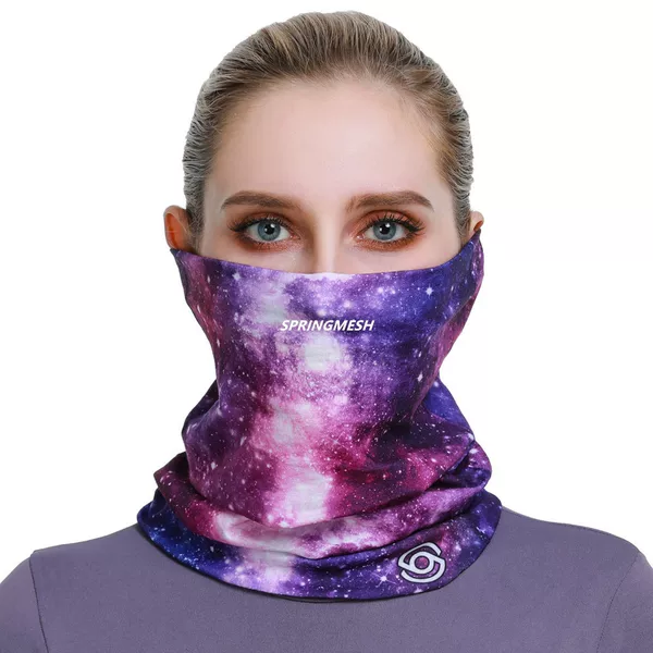 Men's and Women's Headscarf Hat and Neck Warmer Dual-Use Sun Protection Hood, Women's Spring and Autumn Fashion Pattern Tie-Dye Printed Head Wrap Hat