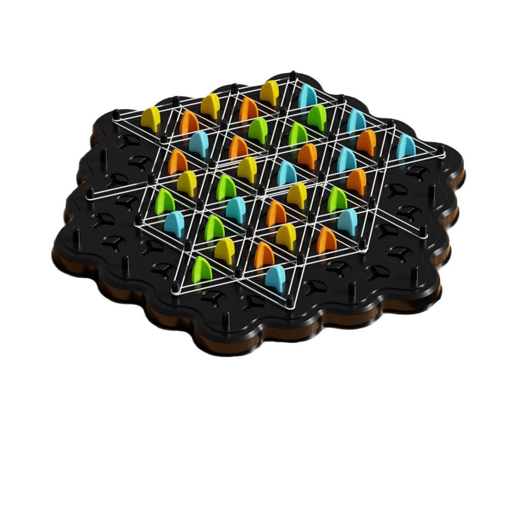 Ajedrez en cadena juegos de mesa transfronterizos juegos interactivos padres-hijos ejercicios de pensamiento lógico puzzle juegos de mesa juegos de triángulo