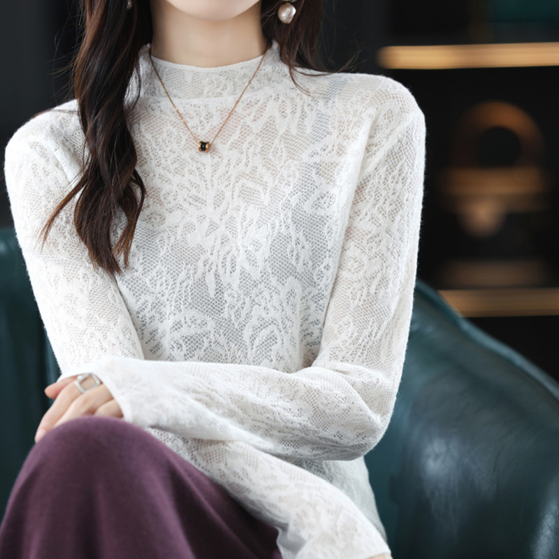 Retro woolen fashionable knitted demi-season cashmere sweater