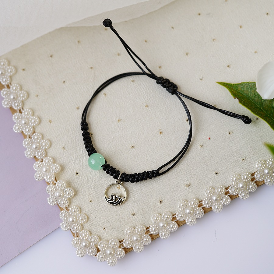 thumbnail image 1 of Pulsera de estudiante de perlas de cerámica novia mano decoración pareja escuela niños estudiante pulsera joyería femenina 296E uno entre sí, 1 of 2