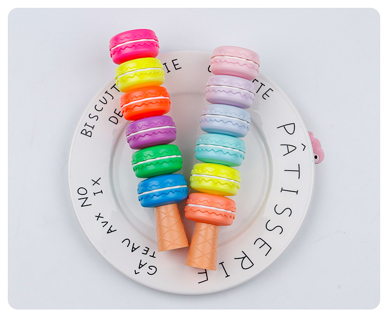 Cartoon Pattern Cute Style Cute Cartoon Macarons 6 Colors Creative Graffiti Fluorescent Pen Marking Pen