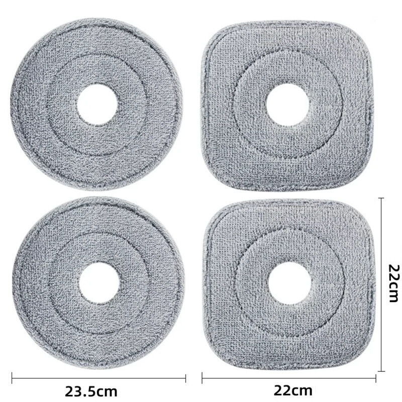Hand-Pressed Rotating Mop Cloth Net Dirt Separation Mop Head Fiber Cloth Square Round Accessories Paste Amazon Cross-Border