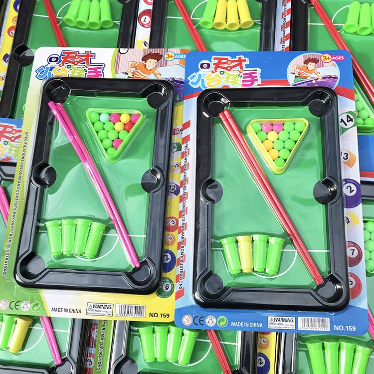 Производители поставляют пластиковые игрушки маленький бильярдный стол мини-Бильярд костюм двойной конкуренции игрушки 2 юаня универмаг оптом