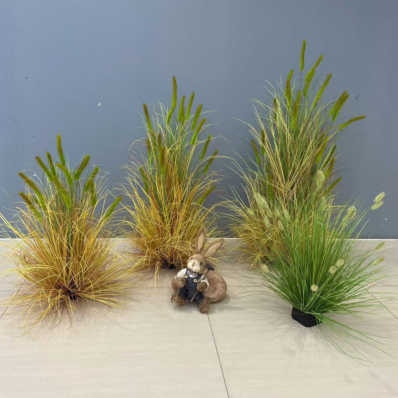 蒲草狗尾巴草堆芦苇草细叶草假草丛摄影道具草垛草堆绿植造景