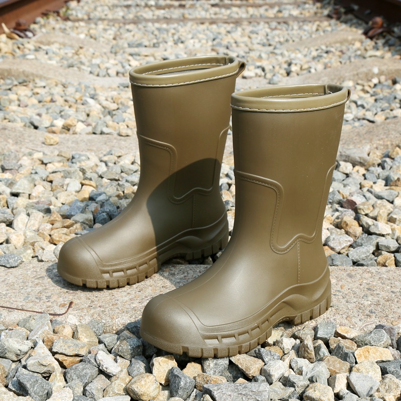 Botas de lluvia tipo Chelsea para mujer, antideslizantes, estilo casual, media caña, ideales para uso diario