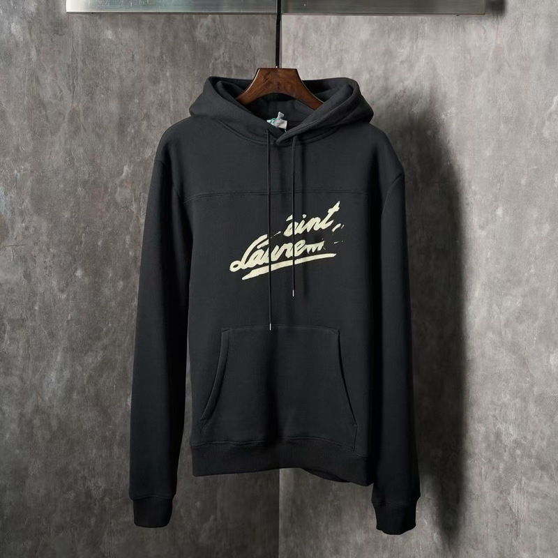 Cross-border high-end version of Saint Laurent 2026 new letter-printed hooded men's sweatshirt, Nanyou high-end version, comfortable