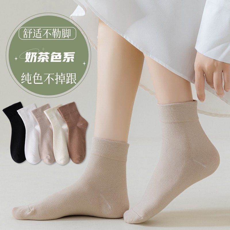 白い木の耳元に靴下を積む夏の薄い日系jk靴下の女性ロリータマリジン靴レースのストッキング|undefined