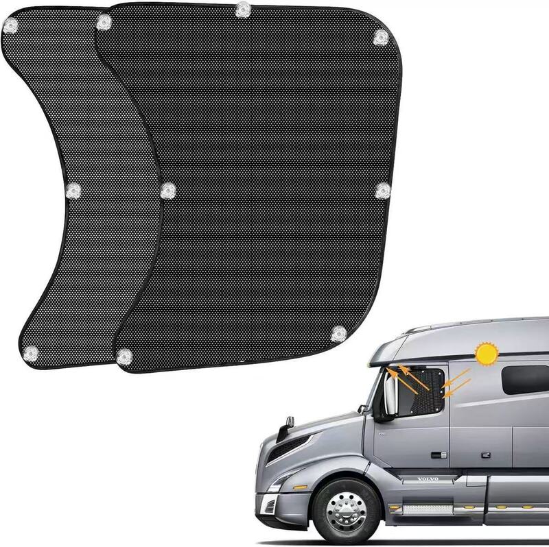 Semi-Truck Sunshade Suitable for All Types of Trucks, Cross-Border Uv Protection Side Window Sunshade with Suction Cups