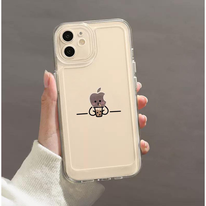 适用苹果17promax手机壳新款iphone16高级感16pro透明手势火柴人