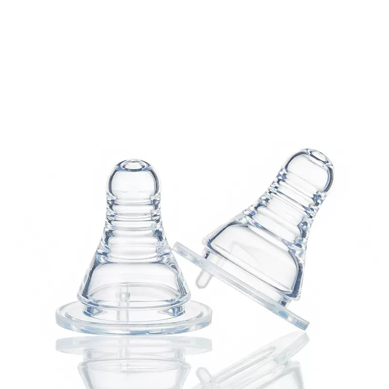 标口径护唇奶嘴婴儿防胀气批发液态硅胶通用奶瓶适配