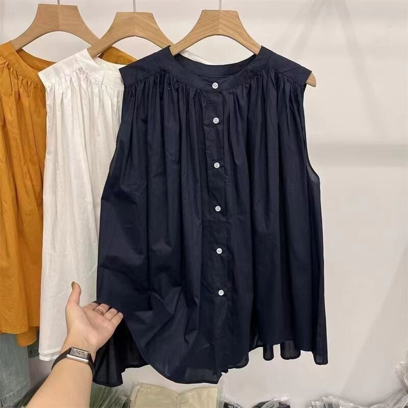 40-150kg Loose Sleeveless Trendy Shirt for Women with a Stylish Design, Age-Reducing and Slimming Top 40-150kg Loose Sleeveless Trendy Shirt for Women with a Stylish Design, Age-Reducing and Slimming Top