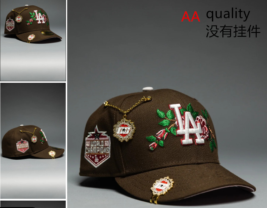 Comercio exterior transfronterizo al por mayor 2026 AA gorra de boca de pato bordado tridimensional ajustable gorra de hip-hop Yankees Dodgers