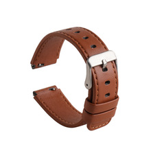 适用华为手环B5 B6智能手表带 HUAWEI16mm18mm平身皮表带工厂现货