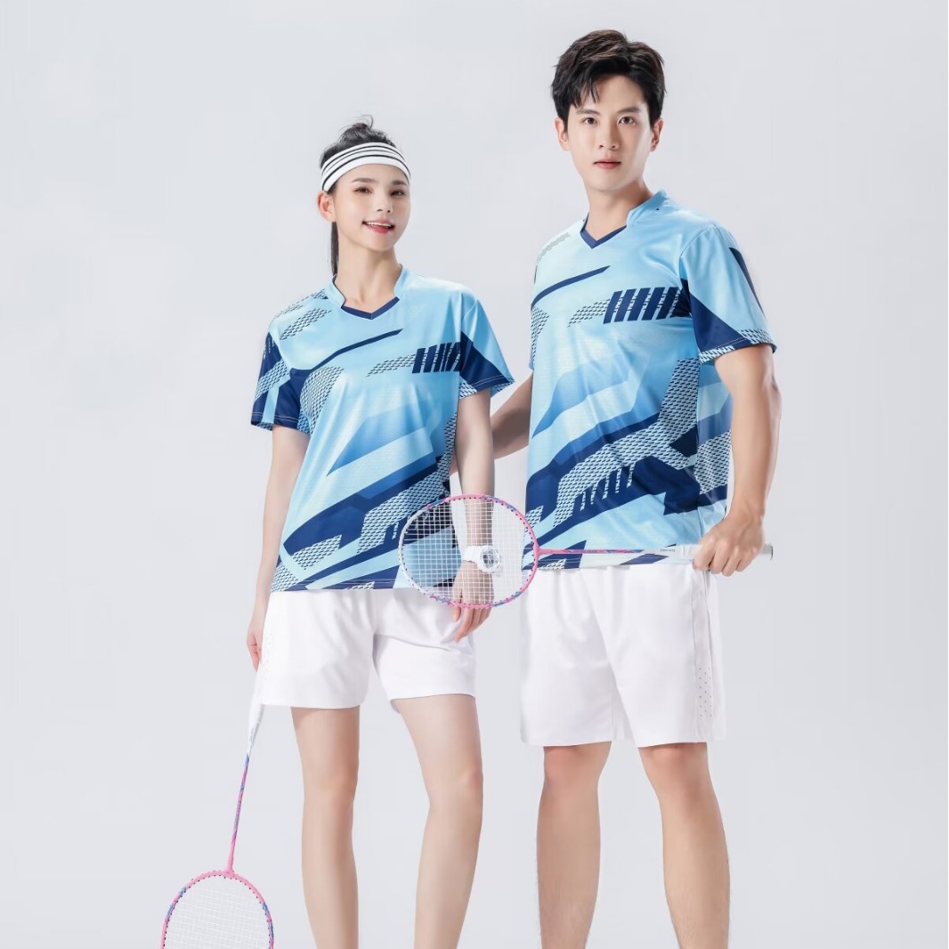 Wholesale high quality ice silk badminton row tennis children's table tennis training clothes custom printing a generation of hair