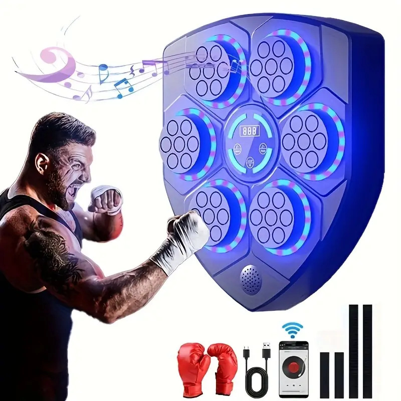 Music Boxing Machine Smart Home Adult Fitness Electronic Wall Target Male Boxing Children Adjustable Response Training Equipment