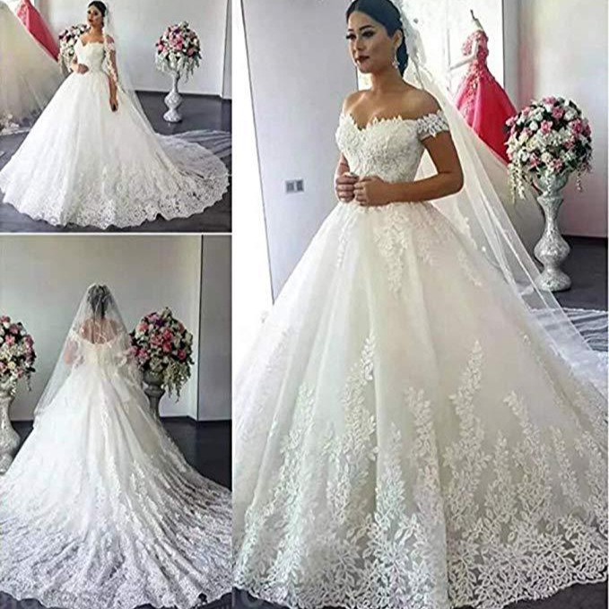 Wholesale Export 2025 New Bridal Female Tail One-Shoulder Lace Sexy Slimming Look Back Straps Can Be Customized