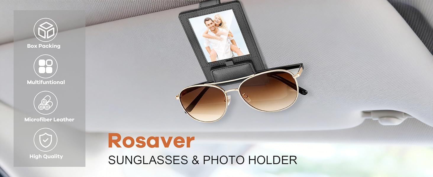 Cross-Border New Model Car Glasses Clip Photo Holder Car Sun Visor Magnetic Photo Storage for Sunglasses