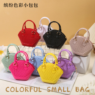 2025 New Fashion Women's Bag Cross-border Shoulder Portable Crossbody Bag Chain Jelly Bag Mini Bead Shell Bag