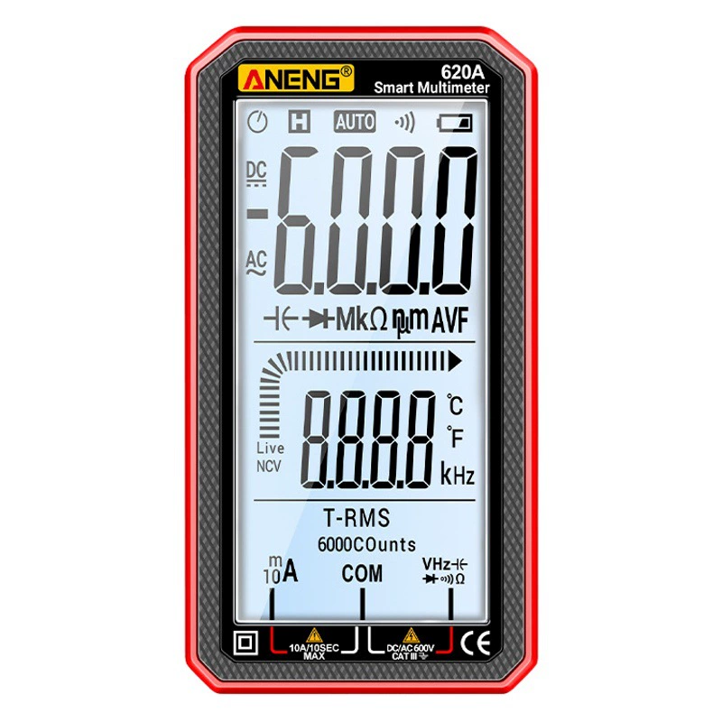 Ультратонкий полноэкранный Интеллектуальный мультиметр, цифровой большой экран, автоматический, без сдвига, высокоточный Многофункциональный цифровой дисплей, универсальный экран