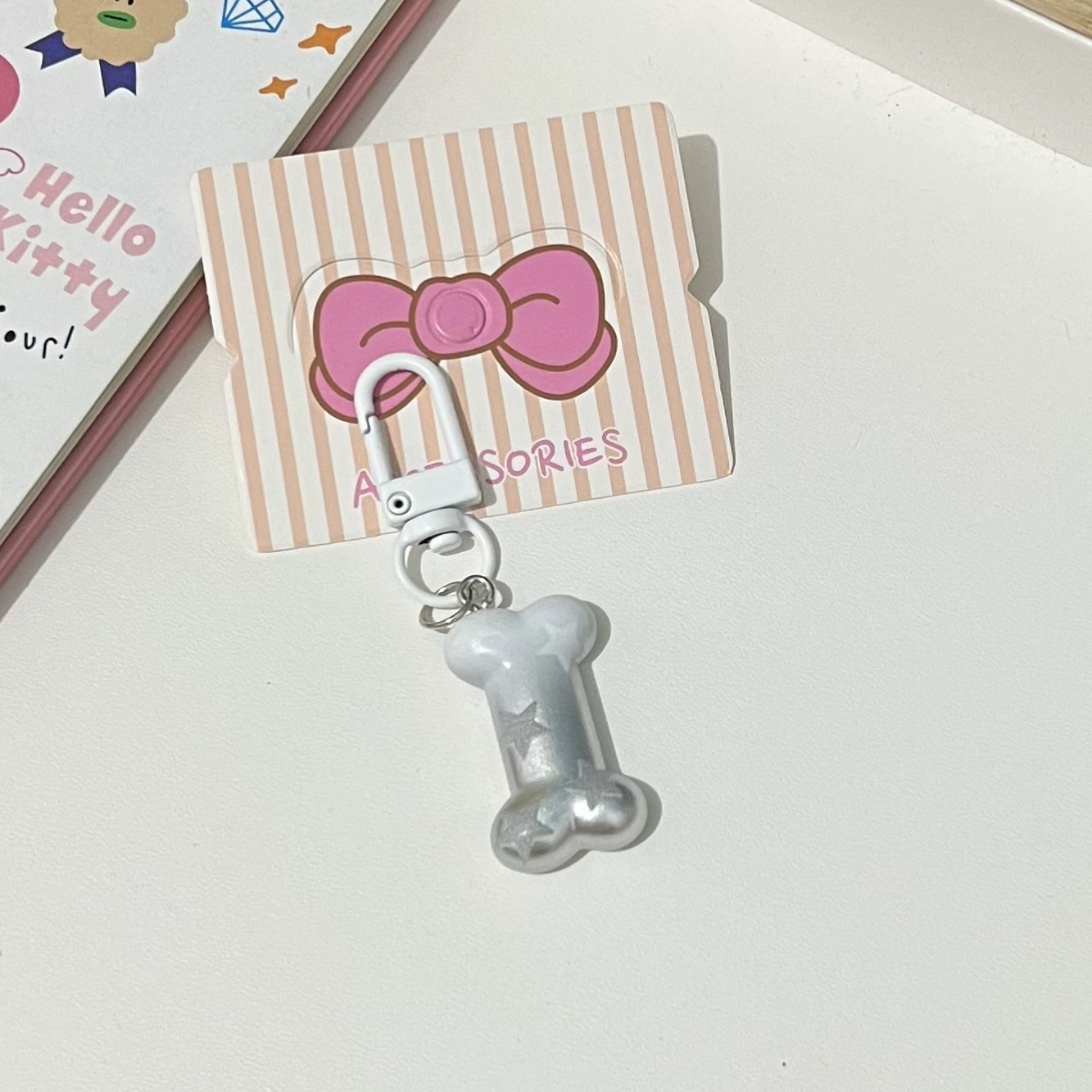 Keychain, pendant, backpack, bag accessory, gradient, Birthday gift, for beloved