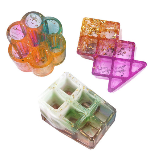 Poppy diy crystal glue mold variety of good-looking creative lipstick storage box silicone mold wholesale