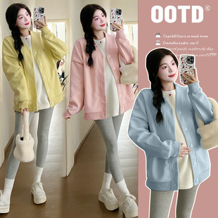 Real shot in stock pregnant women spring coat base shirt cotton fabric real four sizes