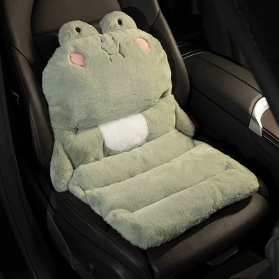 Wool pad waist support backrest winter cute - frog