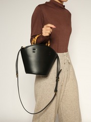 秋冬新款復古手提竹節包簡約高級感小眾設計單肩斜跨氣質女包