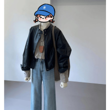 黑色皮衣外套女2025春秋季新款高级感短款夹克流行小个子美式复古