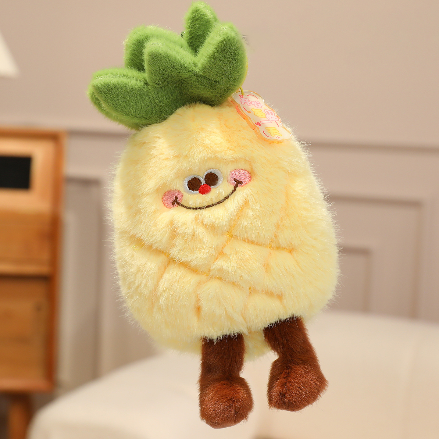 Hermosas hamburguesas fritas colgantes juguetes de peluche piernas de pollo muñecas sushi croissants bolsos colgantes llaveros