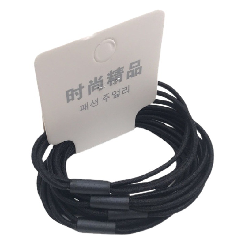 5 tarjetas de pedido no están desactualizadas tres en uno tubo de cuero negro banda para el cabello Banda de goma 1 yuanes 2 yuanes tienda de accesorios para el cabello accesorios para la cabeza