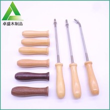 通孔木制手柄榉木M8螺丝木手柄形手柄 烧烤叉木柄 五金木柄配件