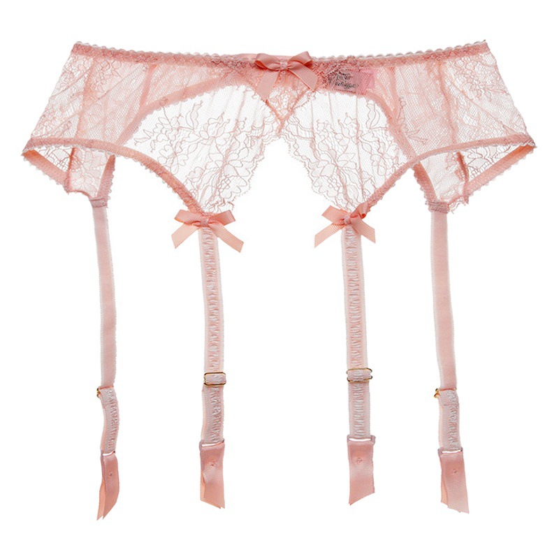 Cross-Border European and American Style Sexy Women's Suspender Fishnet Stockings, Ultra-Elastic Sexy Lace Thin Lace Temptation Garter Belt