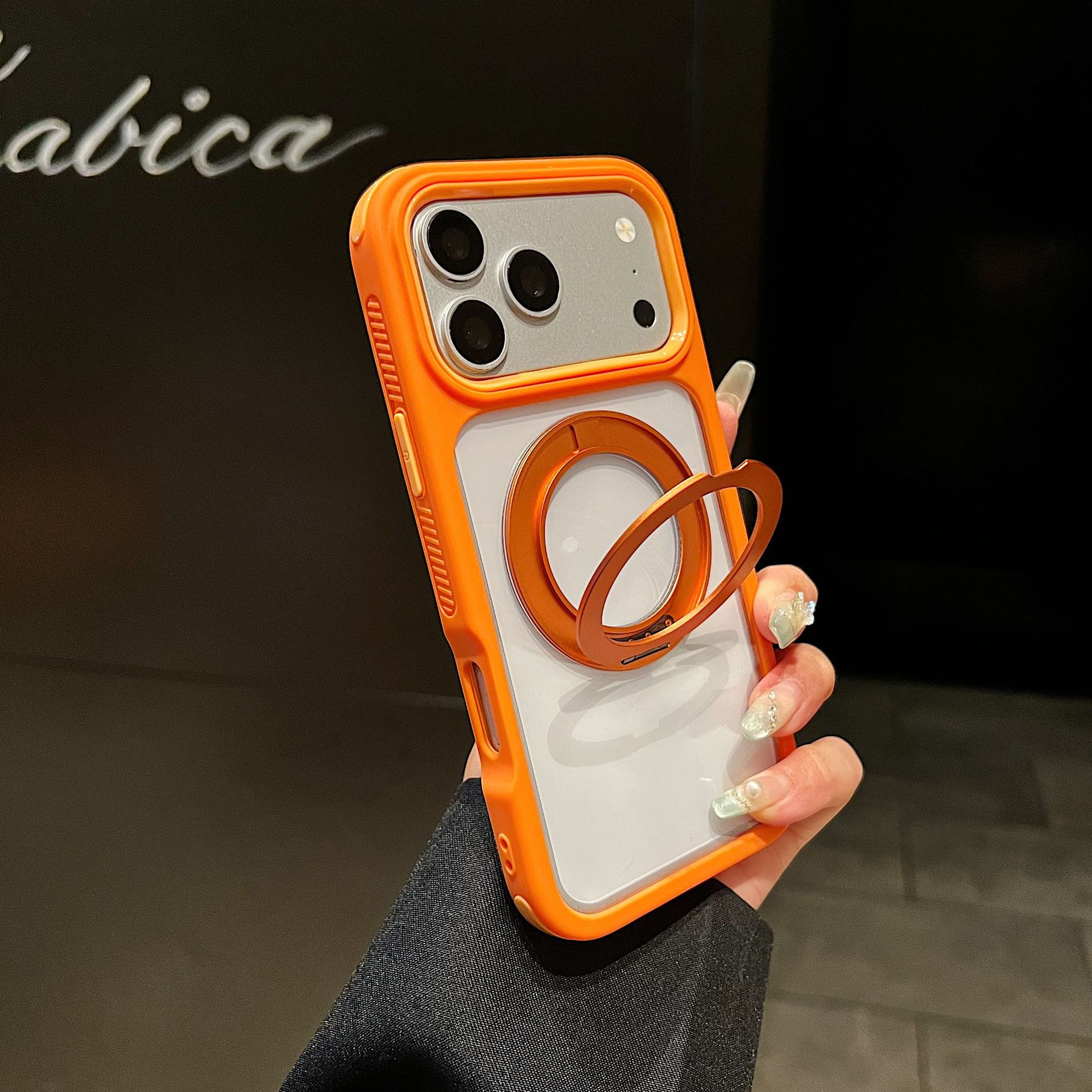 Funda con Soporte Magnético para iPhone 18 Pro Max PC Giratoria 360 Grados Anticaídas