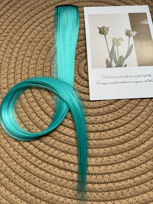 Peruca de color extensión de cabello pieza colgante oreja pieza de teñido de cabello simulado cabello de alta temperatura cabello rizado cabello recto adornamiento de cabello de color