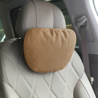 Pillow, Perforated and Breathable, Mercedes-Benz | Headrest - perforated-paulow-coffee-brown-neck-pillow-bio-velvet