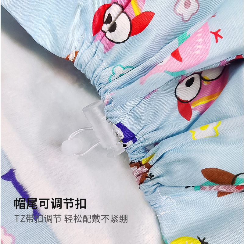 Gorro redondo de algodón puro para hombre y mujer, gorro bonito con estampado de UCI quirúrgico y hebilla, gorro de trabajo ajustable para médico y Hospital, gorro de enfermera